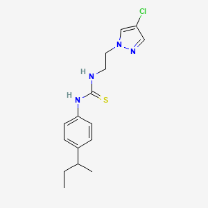 molecular formula C16H21ClN4S B4130682 N-(4-sec-butylphenyl)-N'-[2-(4-chloro-1H-pyrazol-1-yl)ethyl]thiourea 