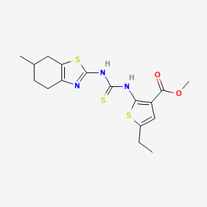 methyl 5-ethyl-2-({[(6-methyl-4,5,6,7-tetrahydro-1,3-benzothiazol-2-yl)amino]carbonothioyl}amino)-3-thiophenecarboxylate