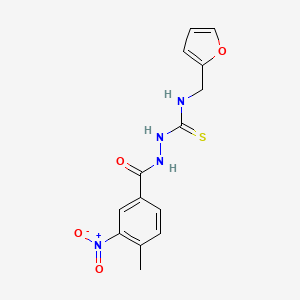 molecular formula C14H14N4O4S B4130721 N-(2-furylmethyl)-2-(4-methyl-3-nitrobenzoyl)hydrazinecarbothioamide 