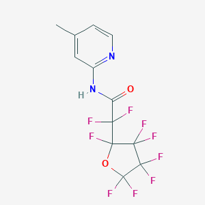 molecular formula C12H7F9N2O2 B413073 2,2-difluoro-2-(2,3,3,4,4,5,5-heptafluorotetrahydro-2-furanyl)-N-(4-methyl-2-pyridinyl)acetamide CAS No. 352639-59-9