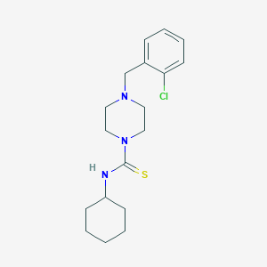 molecular formula C18H26ClN3S B4130731 4-(2-chlorobenzyl)-N-cyclohexyl-1-piperazinecarbothioamide 