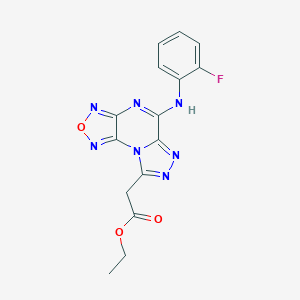 [5-(2-Fluoro-phenylamino)-2-oxa-1,3,4,6,7,8a-hexaaza-as-indacen-8-yl]-acetic acid ethyl ester