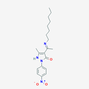 molecular formula C20H28N4O3 B413075 2-{4-nitrophenyl}-5-methyl-4-[1-(octylamino)ethylidene]-2,4-dihydro-3H-pyrazol-3-one 