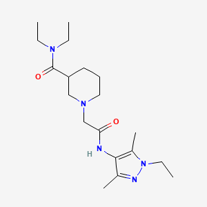 N,N-diethyl-1-{2-[(1-ethyl-3,5-dimethyl-1H-pyrazol-4-yl)amino]-2-oxoethyl}piperidine-3-carboxamide