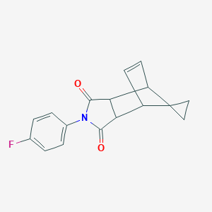 molecular formula C17H14FNO2 B413079 4-(4-Fluorophenyl)-spiro[4-azatricyclo[5.2.1.0~2,6~]dec[8]ene-10,1'-cyclopropane]-3,5-dione CAS No. 361181-37-5