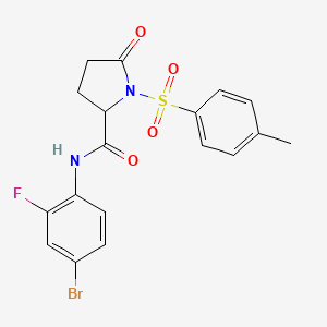 N-(4-bromo-2-fluorophenyl)-1-[(4-methylphenyl)sulfonyl]-5-oxoprolinamide