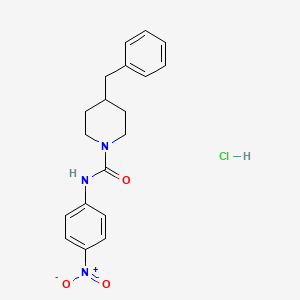 molecular formula C19H22ClN3O3 B4130826 4-benzyl-N-(4-nitrophenyl)-1-piperidinecarboxamide hydrochloride 