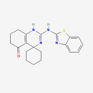 molecular formula C20H22N4OS B4130854 2'-(1,3-benzothiazol-2-ylamino)-7',8'-dihydro-1'H-spiro[cyclohexane-1,4'-quinazolin]-5'(6'H)-one 