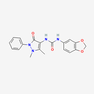 N-1,3-benzodioxol-5-yl-N'-(1,5-dimethyl-3-oxo-2-phenyl-2,3-dihydro-1H-pyrazol-4-yl)urea