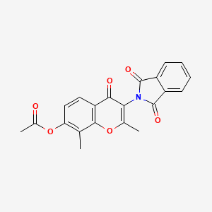 molecular formula C21H15NO6 B4130873 3-(1,3-dioxo-1,3-dihydro-2H-isoindol-2-yl)-2,8-dimethyl-4-oxo-4H-chromen-7-yl acetate 