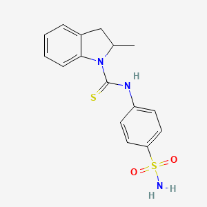 N-[4-(aminosulfonyl)phenyl]-2-methyl-1-indolinecarbothioamide