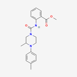 methyl 2-({[3-methyl-4-(4-methylphenyl)-1-piperazinyl]carbonyl}amino)benzoate
