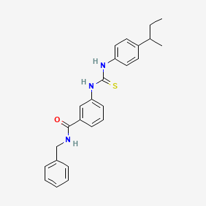 molecular formula C25H27N3OS B4130935 N-benzyl-3-({[(4-sec-butylphenyl)amino]carbonothioyl}amino)benzamide 