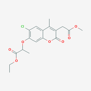 ethyl 2-{[6-chloro-3-(2-methoxy-2-oxoethyl)-4-methyl-2-oxo-2H-chromen-7-yl]oxy}propanoate