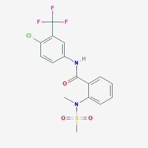 N-[4-chloro-3-(trifluoromethyl)phenyl]-2-[methyl(methylsulfonyl)amino]benzamide
