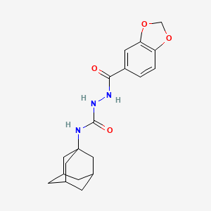 molecular formula C19H23N3O4 B4130974 N-1-adamantyl-2-(1,3-benzodioxol-5-ylcarbonyl)hydrazinecarboxamide 