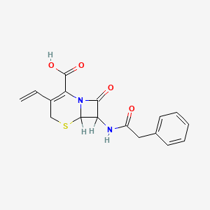 8-oxo-7-[(phenylacetyl)amino]-3-vinyl-5-thia-1-azabicyclo[4.2.0]oct-2-ene-2-carboxylic acid