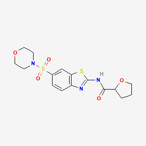 molecular formula C16H19N3O5S2 B4131000 N-[6-(4-morpholinylsulfonyl)-1,3-benzothiazol-2-yl]tetrahydro-2-furancarboxamide 