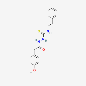 molecular formula C19H23N3O2S B4131002 2-[(4-ethoxyphenyl)acetyl]-N-(2-phenylethyl)hydrazinecarbothioamide 