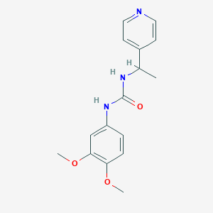 molecular formula C16H19N3O3 B4131017 N-(3,4-dimethoxyphenyl)-N'-[1-(4-pyridinyl)ethyl]urea 