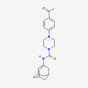 4-(4-acetylphenyl)-N-1-adamantyl-1-piperazinecarboxamide