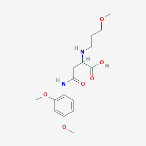 molecular formula C16H24N2O6 B4131037 N~4~-(2,4-dimethoxyphenyl)-N~2~-(3-methoxypropyl)asparagine 