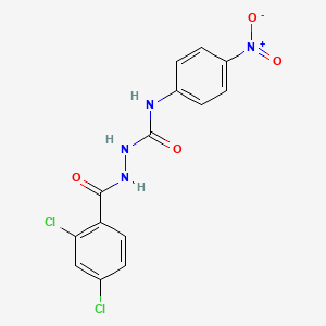 molecular formula C14H10Cl2N4O4 B4131072 2-(2,4-dichlorobenzoyl)-N-(4-nitrophenyl)hydrazinecarboxamide 