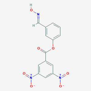 molecular formula C14H9N3O7 B413110 3-[(Hydroxyimino)methyl]phenyl 3,5-bisnitrobenzoate 