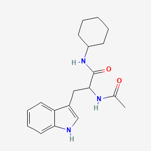 molecular formula C19H25N3O2 B4131103 N-acetyl-N-cyclohexyltryptophanamide 