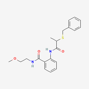 2-{[2-(benzylthio)propanoyl]amino}-N-(2-methoxyethyl)benzamide