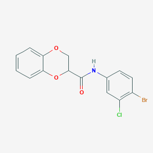 molecular formula C15H11BrClNO3 B4131111 N-(4-bromo-3-chlorophenyl)-2,3-dihydro-1,4-benzodioxine-2-carboxamide 