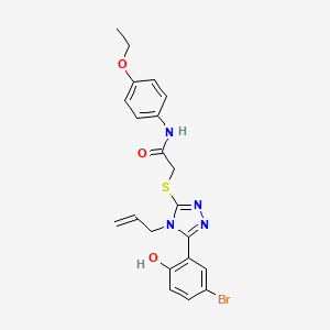 molecular formula C21H21BrN4O3S B4131119 2-{[4-allyl-5-(5-bromo-2-hydroxyphenyl)-4H-1,2,4-triazol-3-yl]thio}-N-(4-ethoxyphenyl)acetamide 