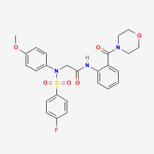 N~2~-[(4-fluorophenyl)sulfonyl]-N~2~-(4-methoxyphenyl)-N~1~-[2-(4-morpholinylcarbonyl)phenyl]glycinamide