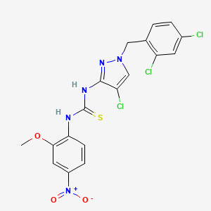 molecular formula C18H14Cl3N5O3S B4131128 N-[4-chloro-1-(2,4-dichlorobenzyl)-1H-pyrazol-3-yl]-N'-(2-methoxy-4-nitrophenyl)thiourea 