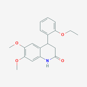 molecular formula C19H21NO4 B4131132 4-(2-ethoxyphenyl)-6,7-dimethoxy-3,4-dihydro-2(1H)-quinolinone 