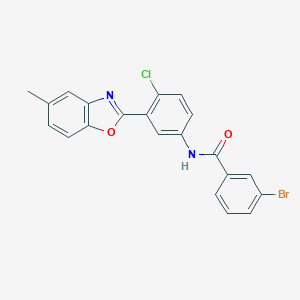 3-bromo-N-[4-chloro-3-(5-methyl-1,3-benzoxazol-2-yl)phenyl]benzamide