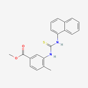 molecular formula C20H18N2O2S B4131191 methyl 4-methyl-3-{[(1-naphthylamino)carbonothioyl]amino}benzoate 