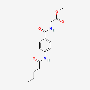 molecular formula C15H20N2O4 B4131198 methyl N-[4-(pentanoylamino)benzoyl]glycinate 