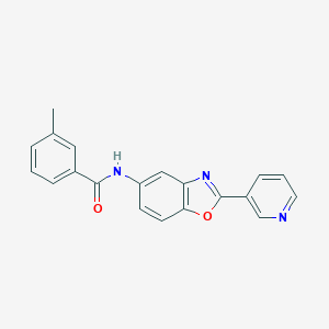 molecular formula C20H15N3O2 B413120 3-methyl-N-(2-pyridin-3-yl-1,3-benzoxazol-5-yl)benzamide 
