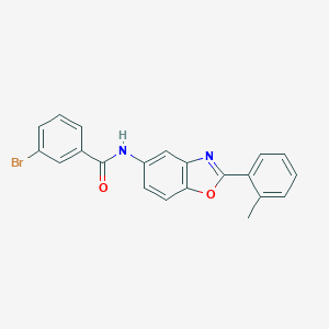 molecular formula C21H15BrN2O2 B413124 3-bromo-N-[2-(2-methylphenyl)-1,3-benzoxazol-5-yl]benzamide 
