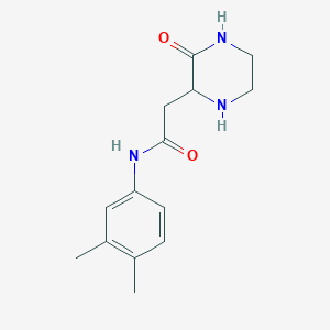 molecular formula C14H19N3O2 B4131258 N-(3,4-dimethylphenyl)-2-(3-oxo-2-piperazinyl)acetamide 