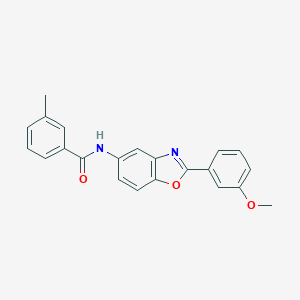 molecular formula C22H18N2O3 B413126 N-[2-(3-methoxyphenyl)-1,3-benzoxazol-5-yl]-3-methylbenzamide 