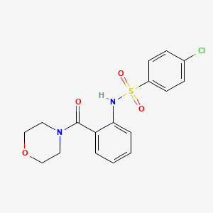 molecular formula C17H17ClN2O4S B4131263 4-chloro-N-[2-(4-morpholinylcarbonyl)phenyl]benzenesulfonamide 