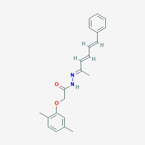 molecular formula C22H24N2O2 B413128 2-(2,5-dimethylphenoxy)-N'-(1-methyl-5-phenyl-2,4-pentadienylidene)acetohydrazide 