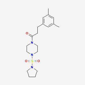 1-[3-(3,5-dimethylphenyl)propanoyl]-4-(pyrrolidin-1-ylsulfonyl)piperazine