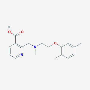 molecular formula C18H22N2O3 B4131297 2-{[[2-(2,5-dimethylphenoxy)ethyl](methyl)amino]methyl}nicotinic acid 