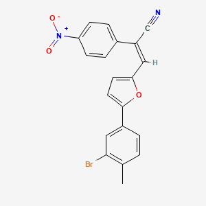 molecular formula C20H13BrN2O3 B4131299 3-[5-(3-bromo-4-methylphenyl)-2-furyl]-2-(4-nitrophenyl)acrylonitrile 