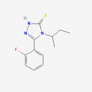 molecular formula C12H14FN3S B4131303 4-sec-butyl-5-(2-fluorophenyl)-2,4-dihydro-3H-1,2,4-triazole-3-thione 