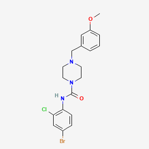 molecular formula C19H21BrClN3O2 B4131323 N-(4-bromo-2-chlorophenyl)-4-(3-methoxybenzyl)-1-piperazinecarboxamide 