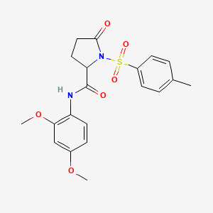 molecular formula C20H22N2O6S B4131348 N-(2,4-dimethoxyphenyl)-1-[(4-methylphenyl)sulfonyl]-5-oxoprolinamide 